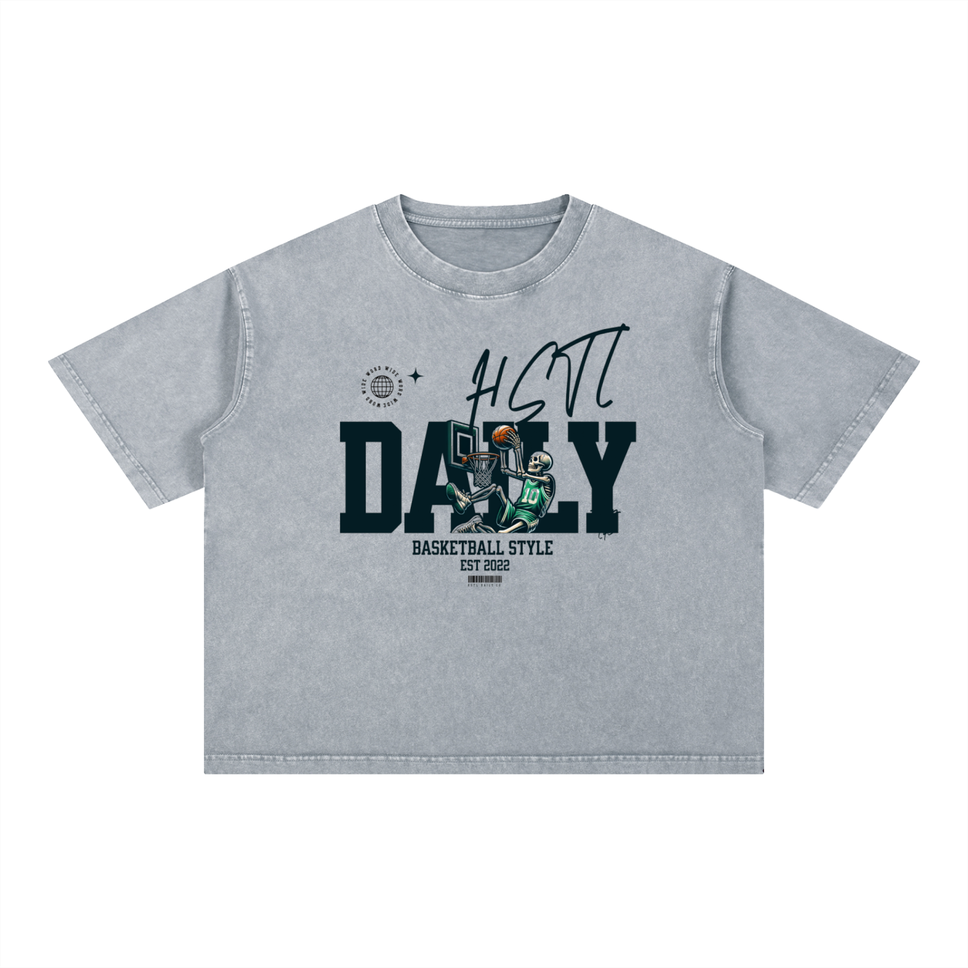 Mineral Wash Boxy Cotton T-Shirt