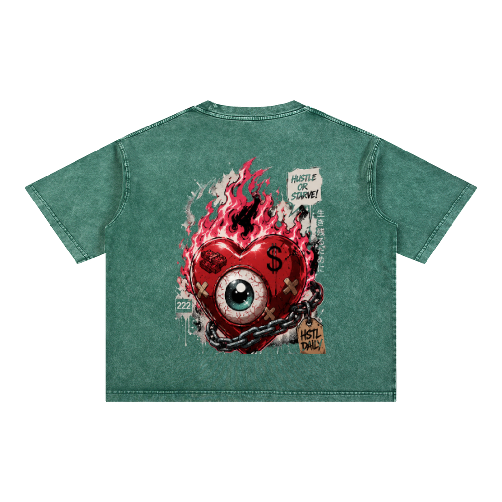 Mineral Wash Boxy Cotton T-Shirt