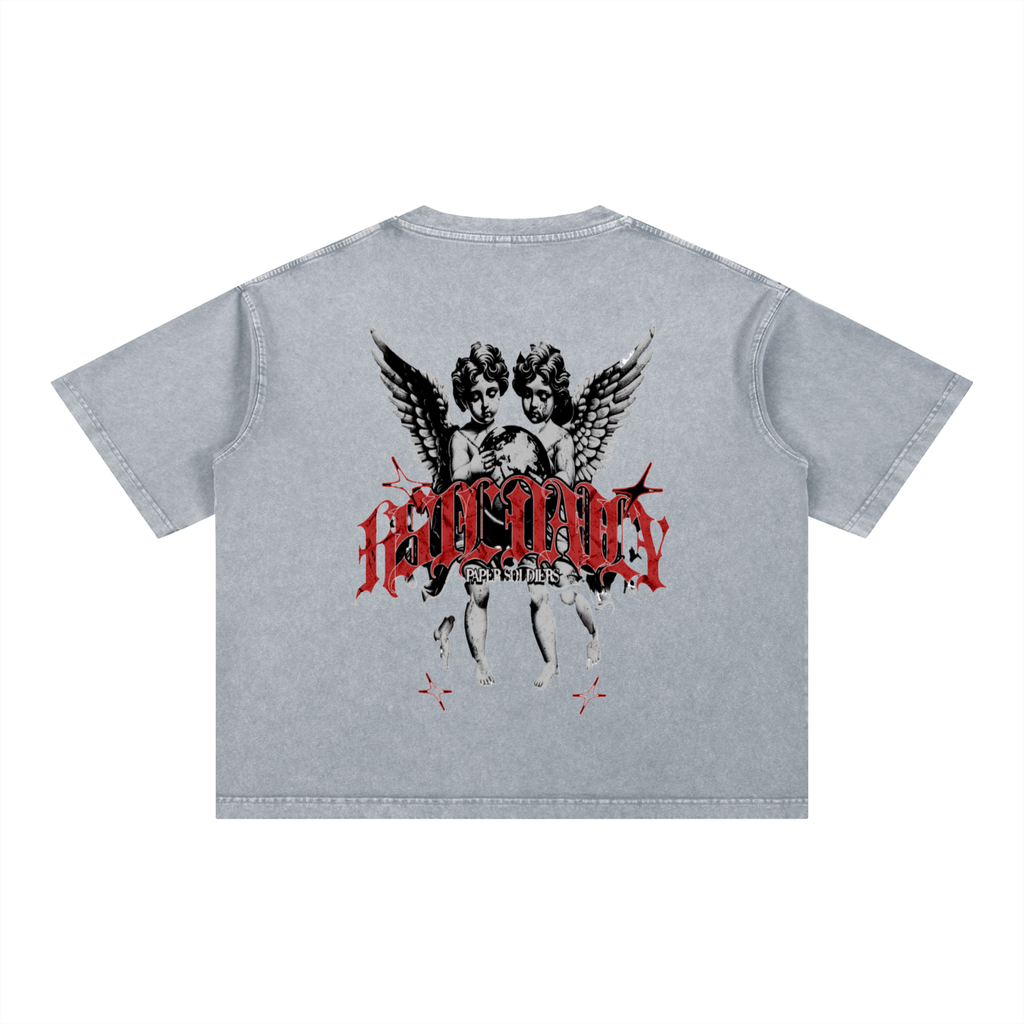 Mineral Wash Boxy Cotton T-Shirt