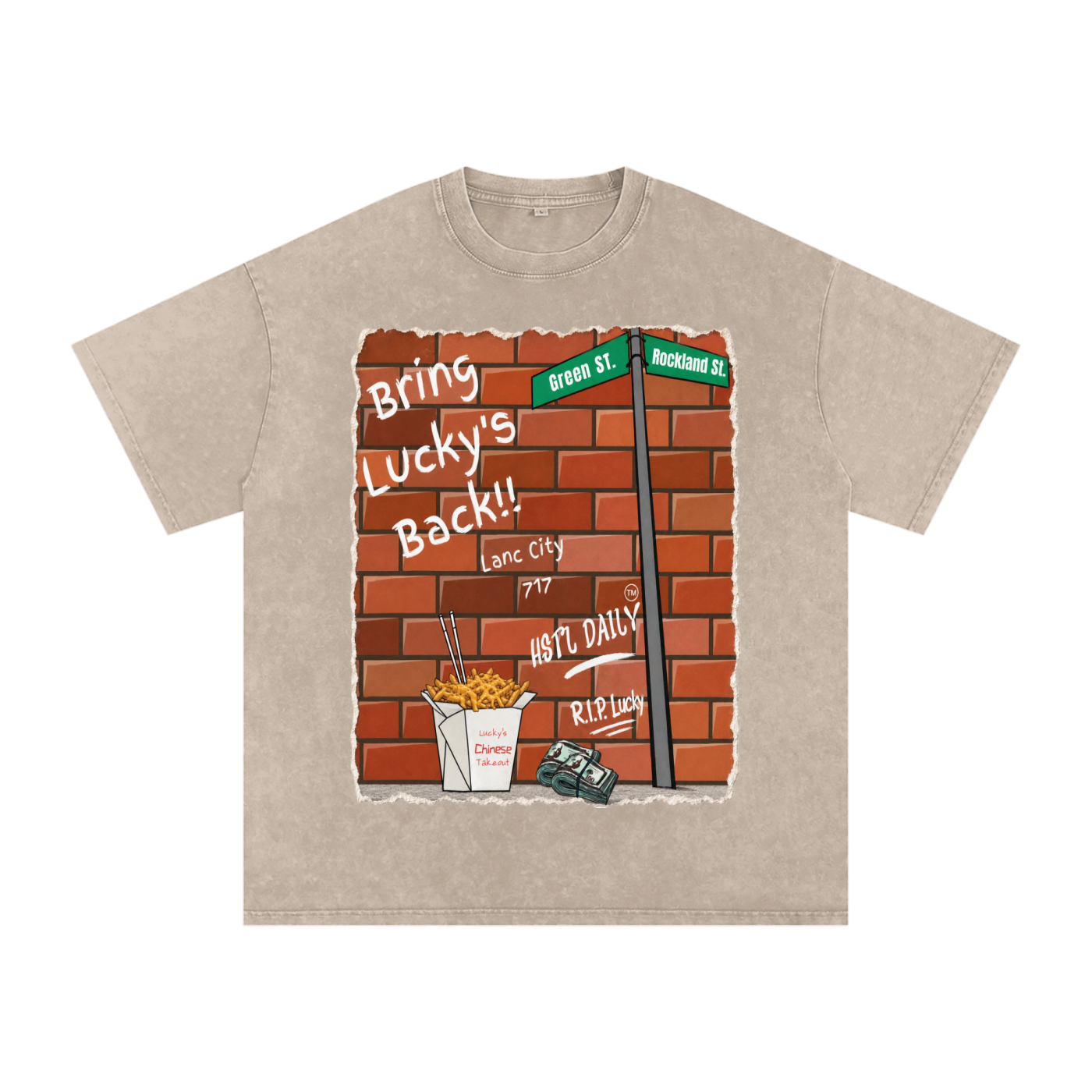 Snow Washed Oversized Cotton T-Shirt