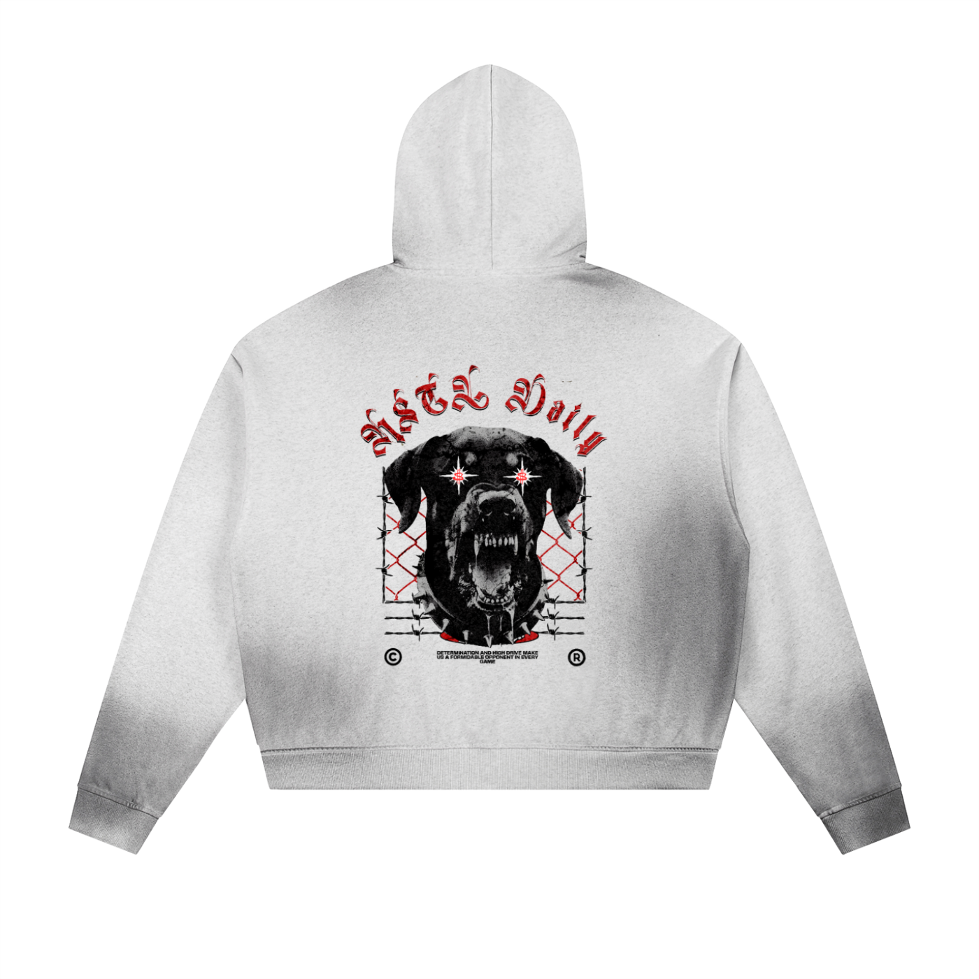 Sun Fade Frayed Raw Edge Fleece Zip Hoodie