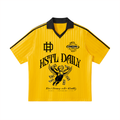 Contrast Collar Striped Soccer Jersey