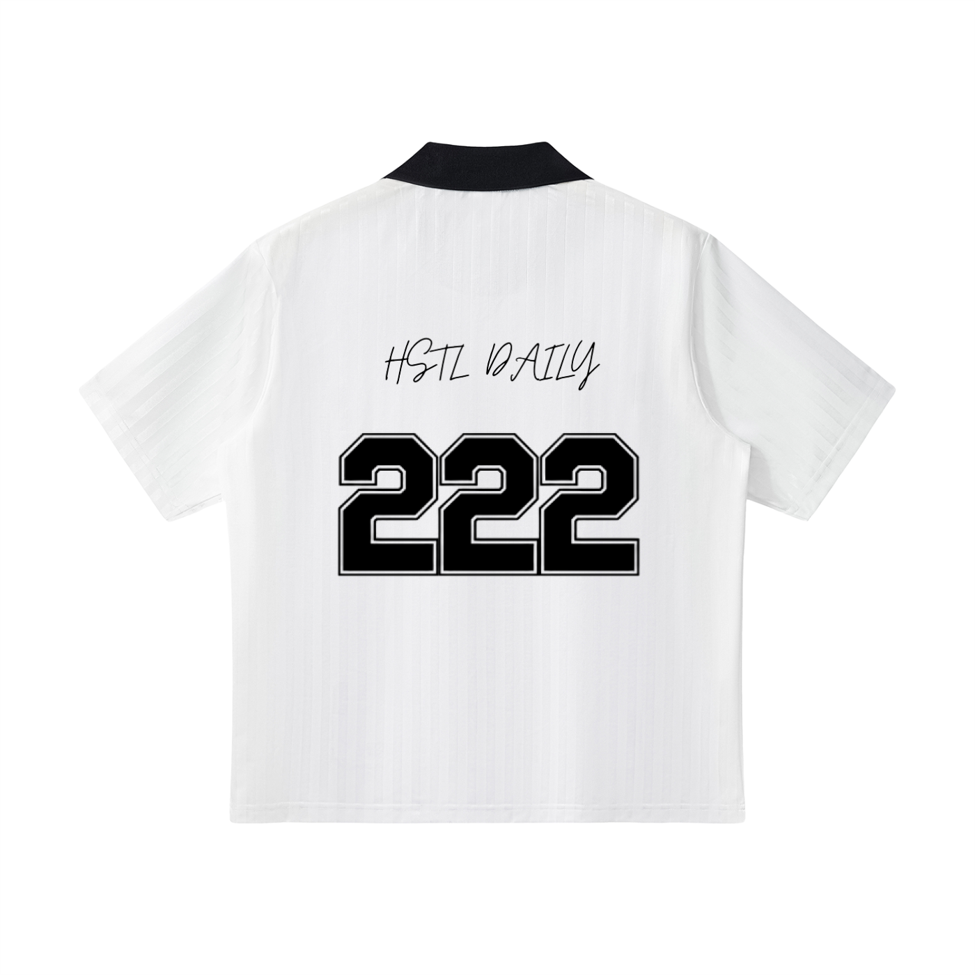 Contrast Collar Striped Soccer Jersey