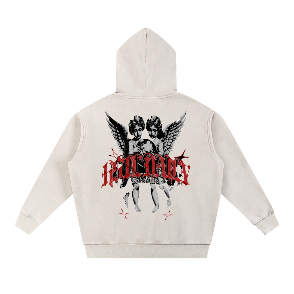 Snow Wash Fleece Oversize Hoodie