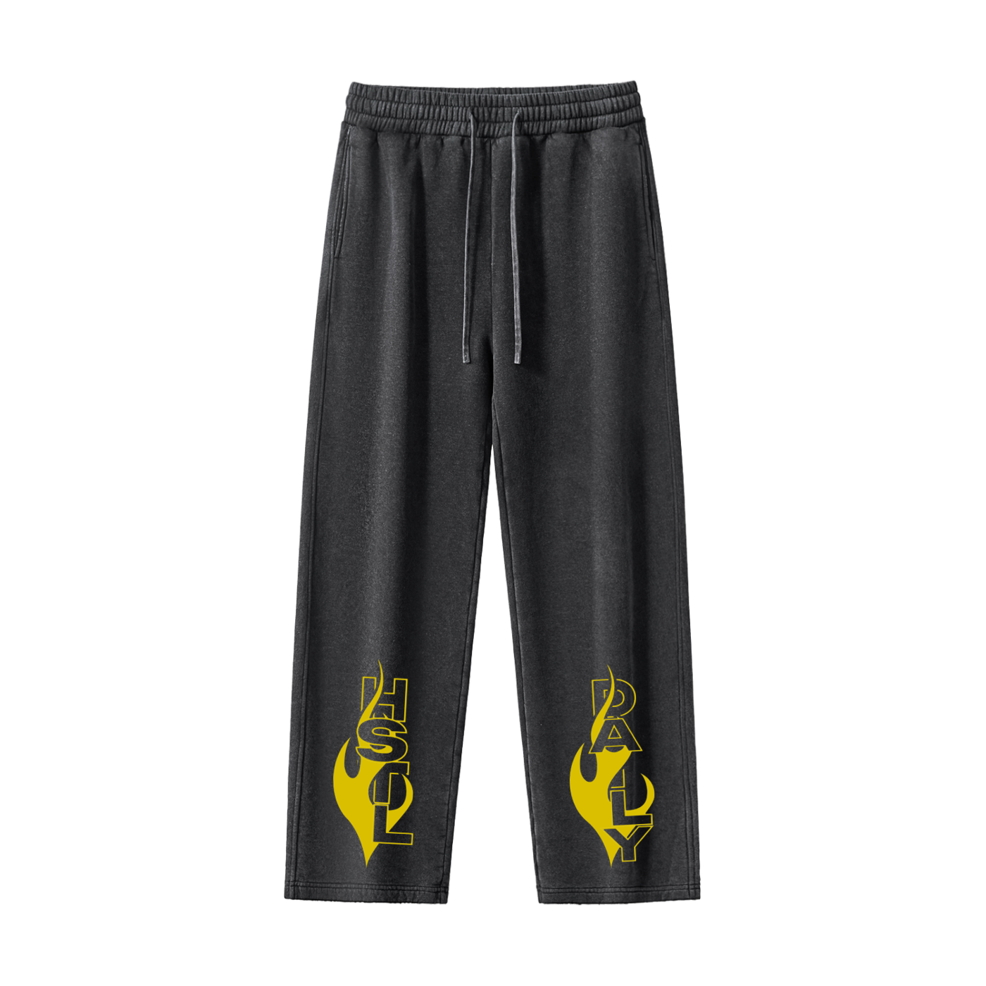 Frayed Enzyme Washed Fleece Sweatpants