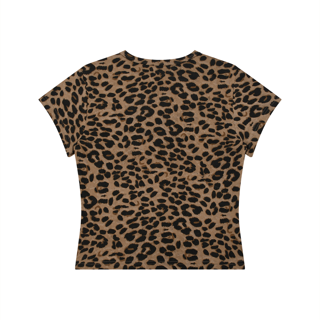 Girls love to HSTL Leopard Print Crop T-Shirt