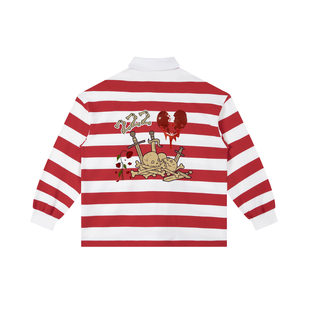 HSTL til I Die Color Block Stripe Polo Shirt