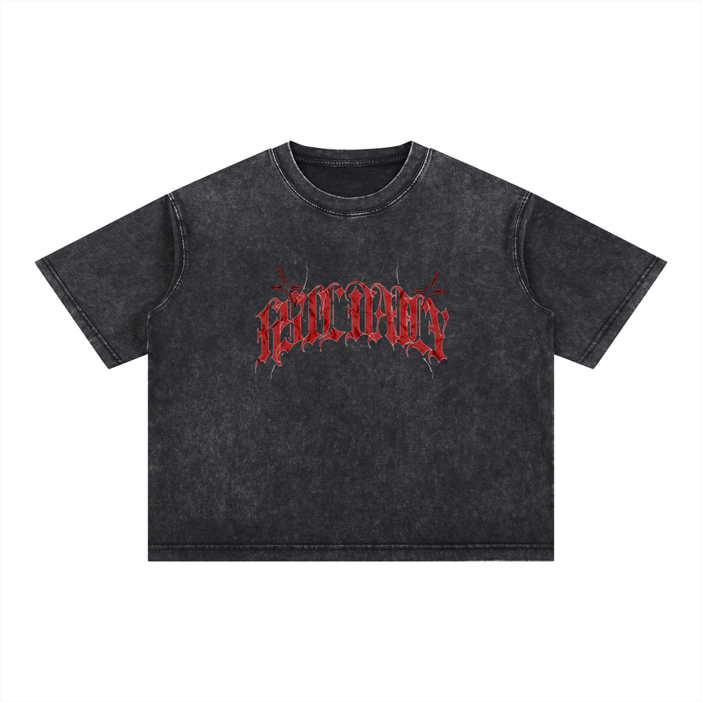 Mineral Wash Boxy Cotton T-Shirt
