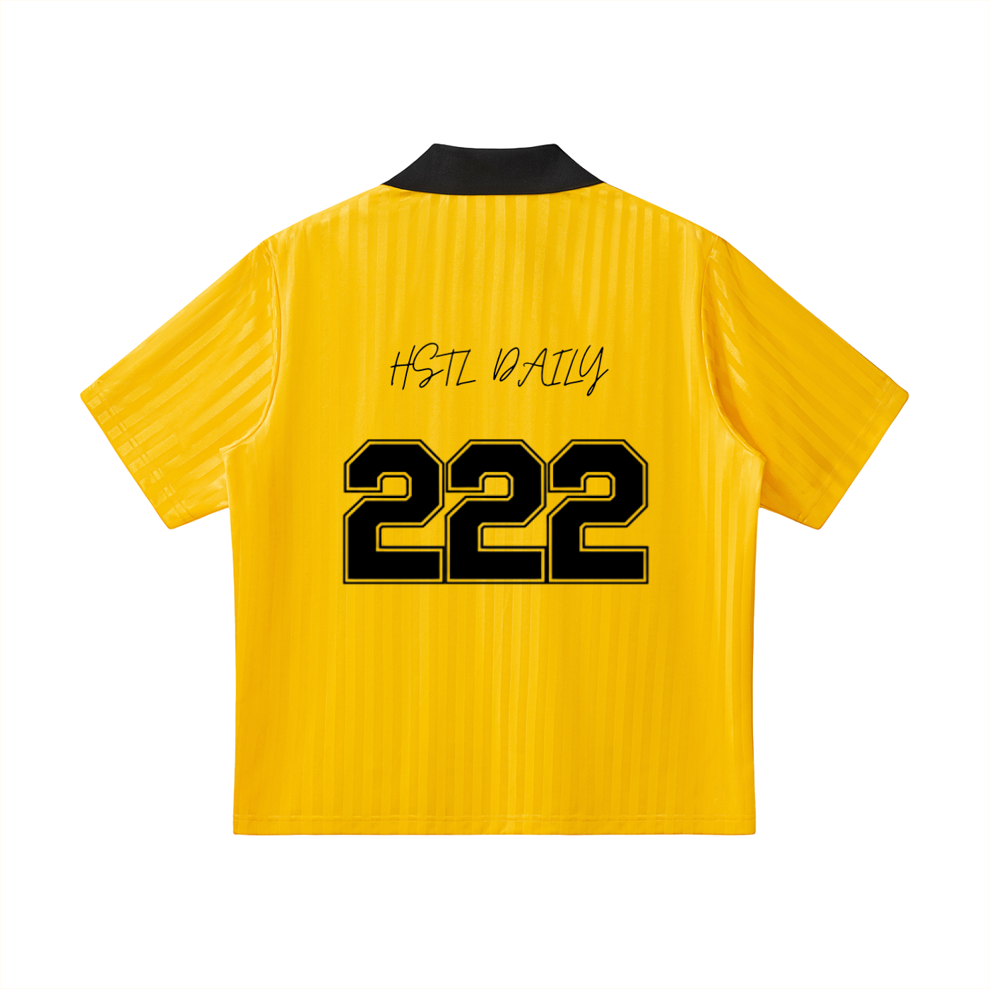 Contrast Collar Striped Soccer Jersey