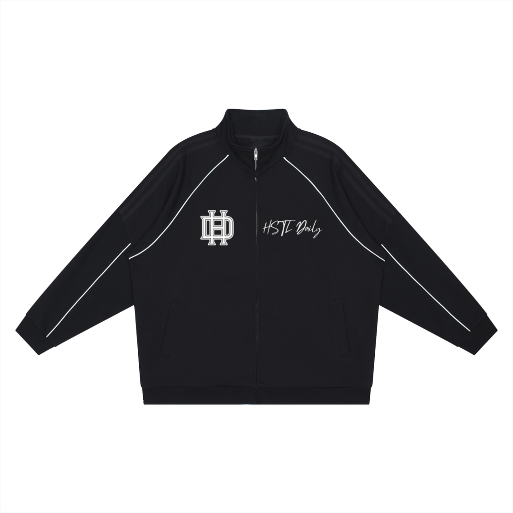 Reflection Striped Raglan Sleeve  Jacket