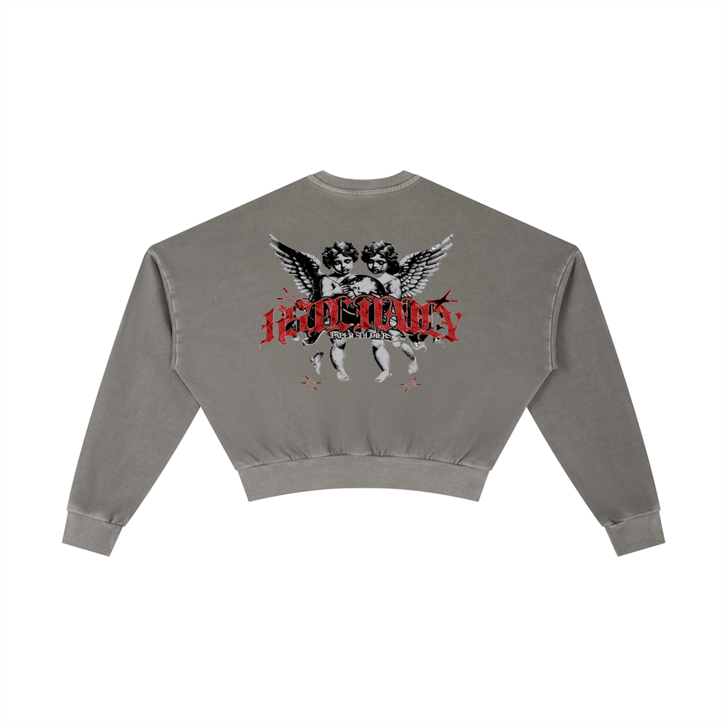 Vintage Washed Cropped Sweatshirt