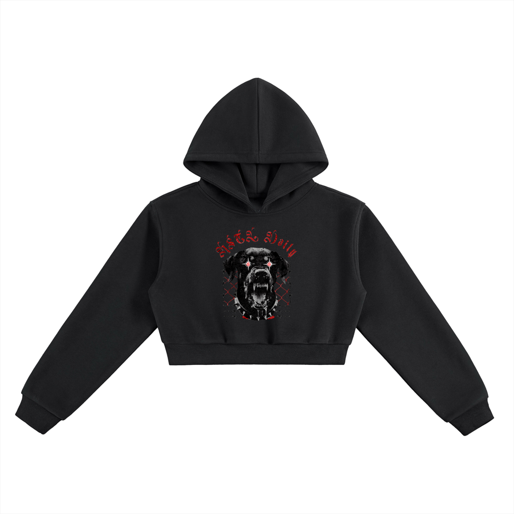 Womens Essential Cropped Hoodie