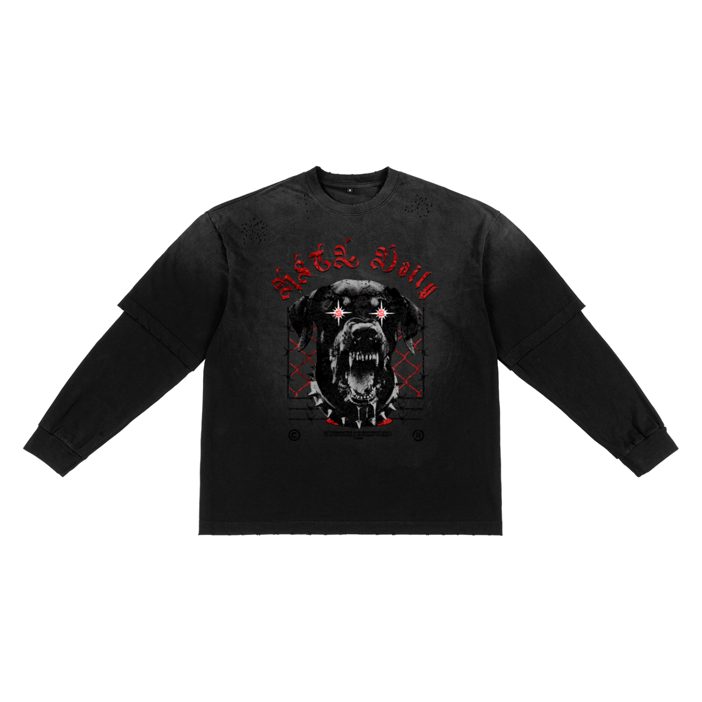 Sunfade Hand-Frayed Faux Two-Piece T-Shirt