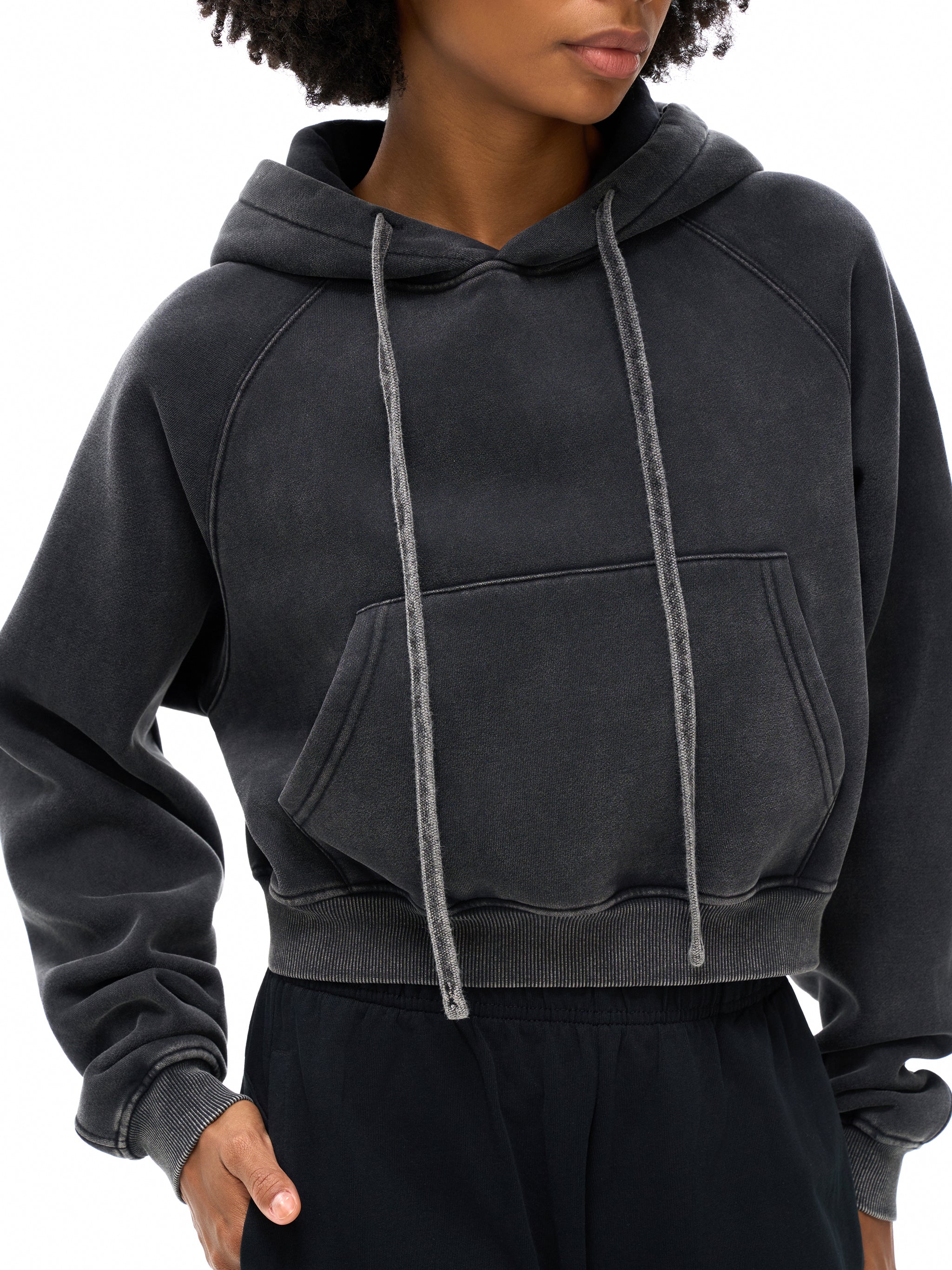 Women's Chrome HD Snow Washed Cropped Hoodie