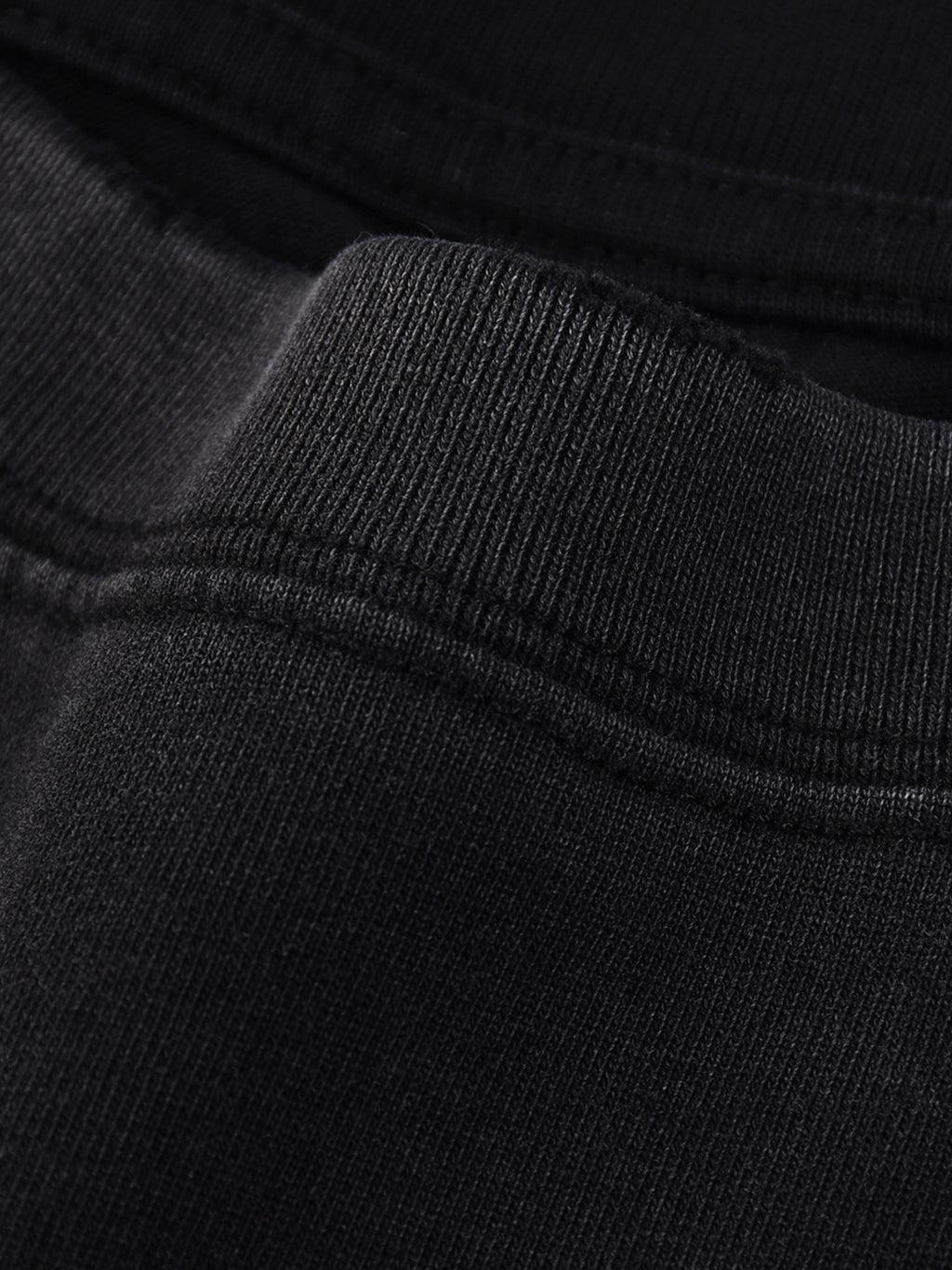 Snow Wash Raw Edge Cotton T-Shirt