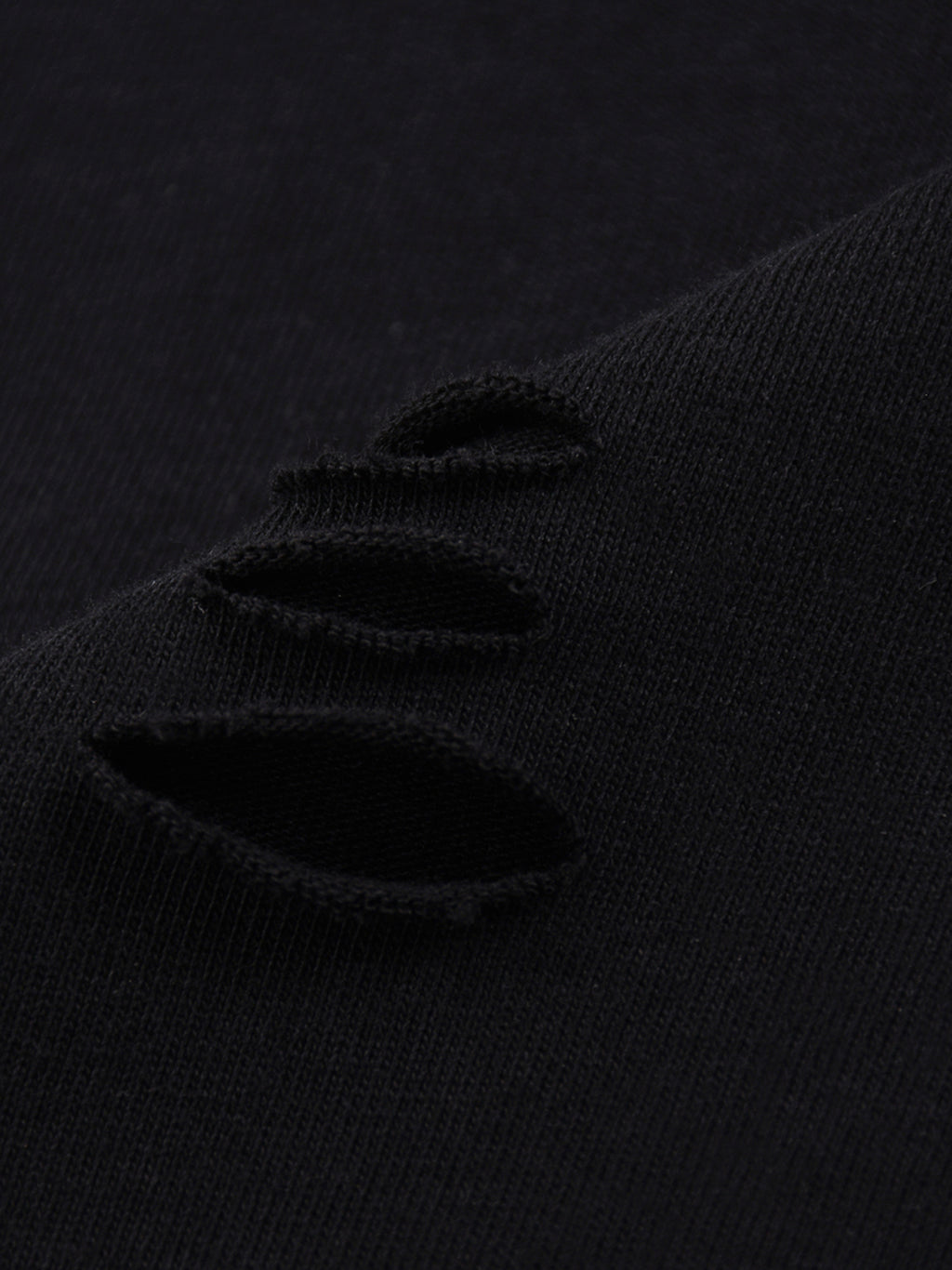 Snow Wash Raw Edge Cotton T-Shirt